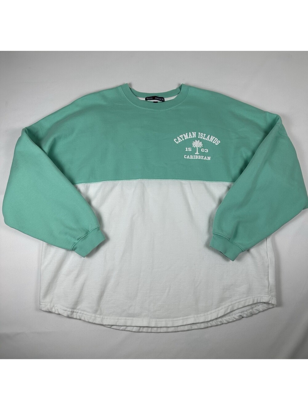 Basix of America Cayman Islands Caribbean Spirit Jersey Crewneck Sweatshirt XL